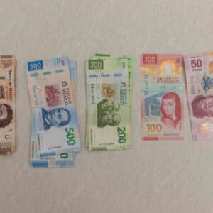 counterfeit Mexican pesos